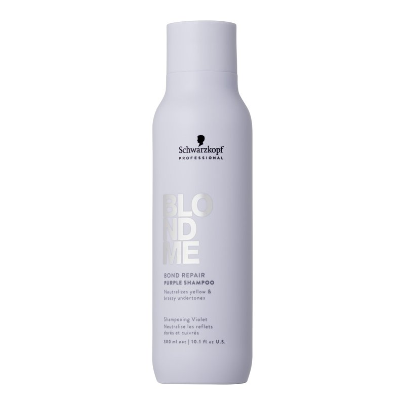 BlondMe Bond Repair Purple Shampoo for Blonde Hair | Neutralizes Yellow & Brassy Tones | Strengthens, Repairs, & Prevents Breakage | For Moisturized, Healthy-Looking Cool-Toned Blondes