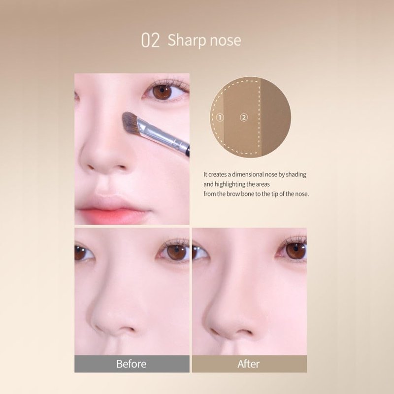 MQNY (MACQUEEN NEWYORK) Fake Up 3 Color Shading - #Gray Brown (Cool Tone), 3-in-1 Contour Palette for Face Sculpting, Long-Lasting Matte Bronzer & Pressed Powder, 0.31 oz (9g)