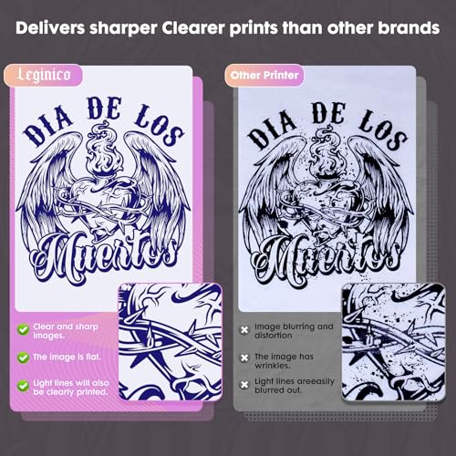 Tattoo Stencil Printer with 40pcs Transfer Paper, Bluetooth Thermal Tattoo Printer Machine for Beginners & Artists, Compatible with Android & iOS, PC(Pink)