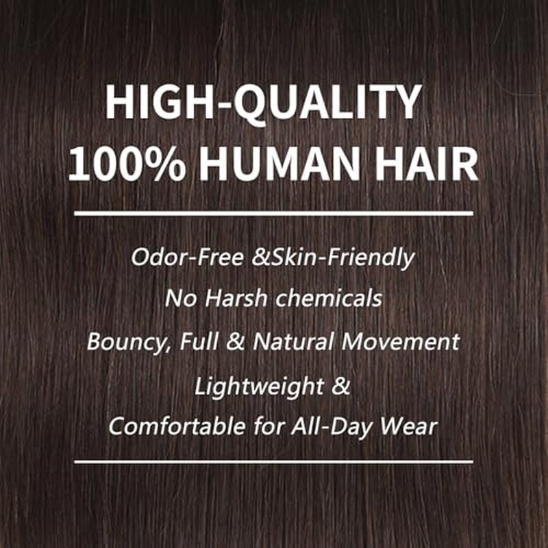 Clip in Hair Extensions real Human Hair Dark Brown Natural #2 24 Inch 120g 8pcs 18/613 Human Hair Clip in Extensions Straight Hair Extensions Clip ins Dark Brown Natural 100% Human Hair for Women