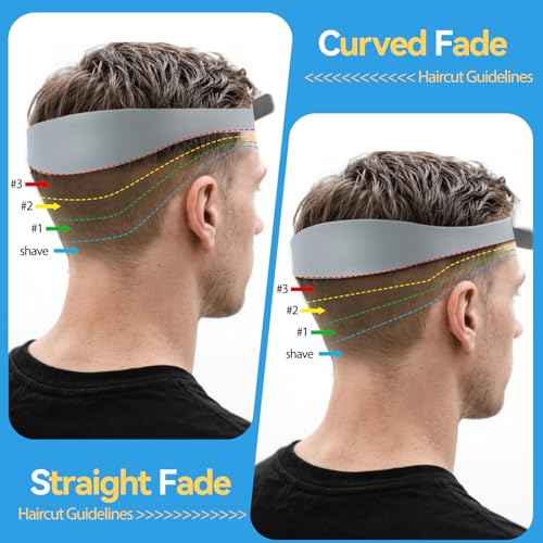 4PCS Blend Friend Fade Comb Set,Barber Fade Comb, Self Haircut Kit for Men Haircut Gradient Hair Comb Compatible withall Hair Clippers Barber Accessories,for Home,Salon (Black)