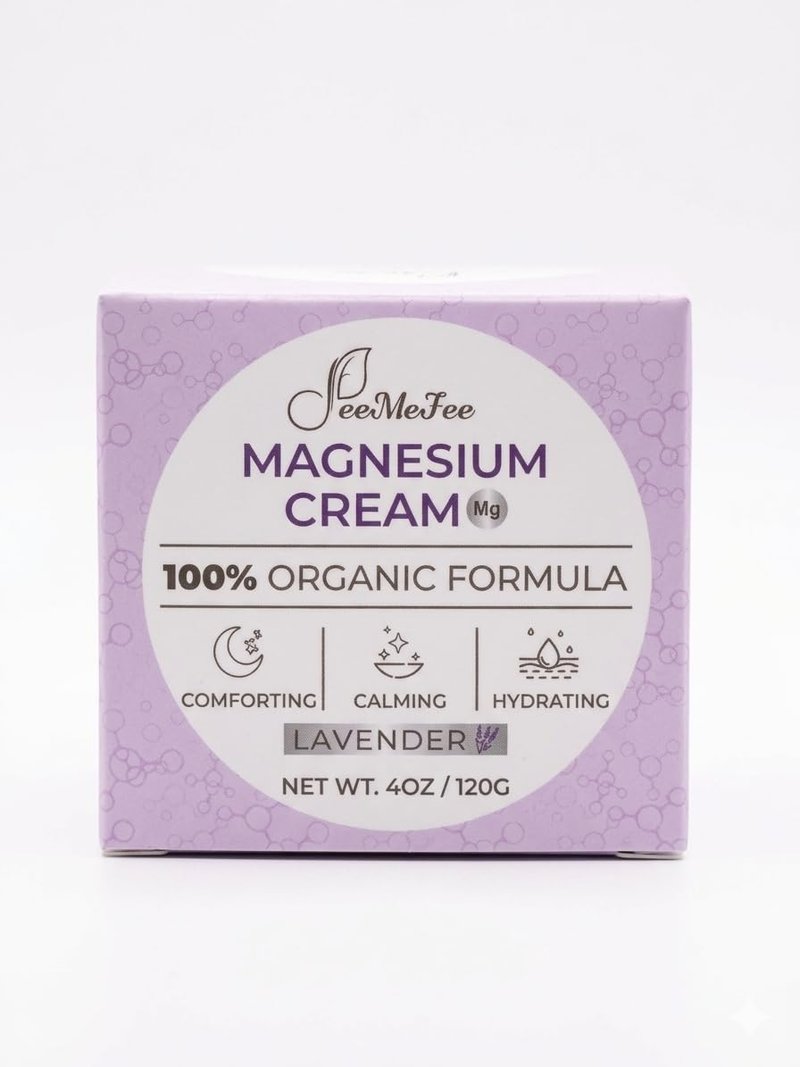 Magnesium Lotion - Natural Magnesium Cream with Coconut Oil & Shea Butter | Lavender 4 oz