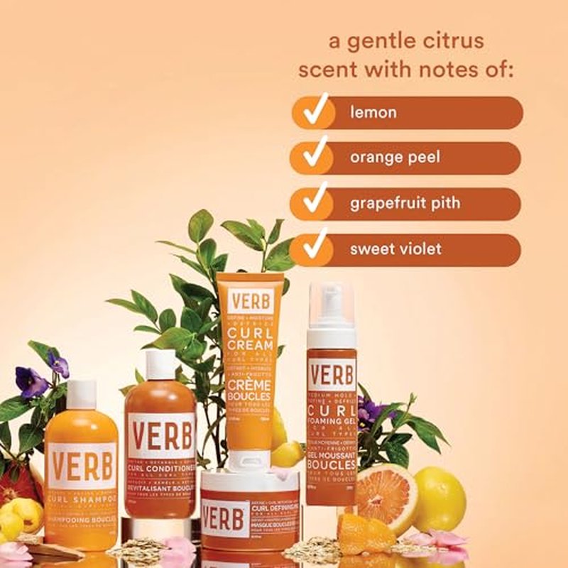 VERB Curl Shampoo + Conditioner Duo - Cleanse and Smooth - Frizz Control + Definition- Vegan, No Parabens or Harmful Sulfates