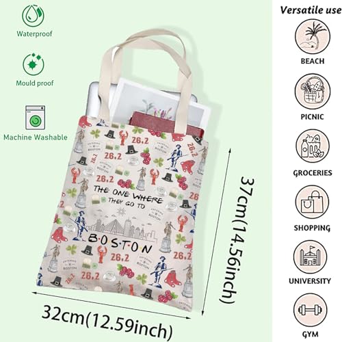 Boston Trip Makeup Bag Boston Souvenir Gift Boston Travel Bag Boston Housewarming Gift Boston Vocation Gifts Massachusetts Gift (Boston tote)