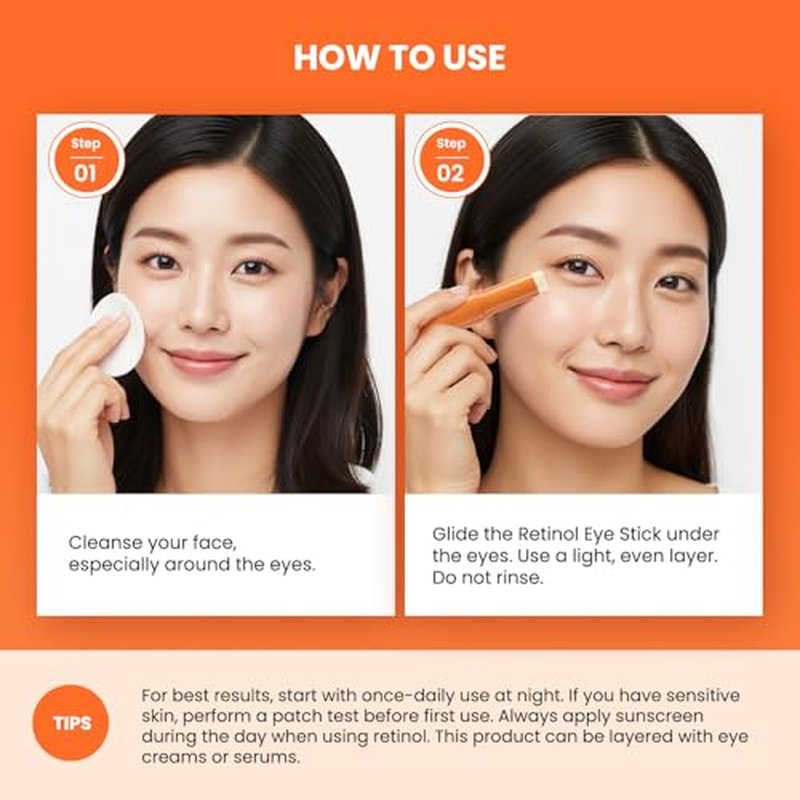 VELAMO ADVANCED Retinol Eye Balm Stick: Made in Korea, Travel Essentials, Upgraded 8-in-1 Formula with Collagen, Niacinamide & Peptides ? Under Eye Cream for Dark Circles, Puffiness & Wrinkles 0.35oz