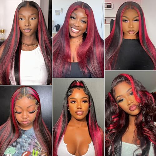 Bundles Human Hair 10/12/14 Inch Straight Burgundy Highlight 99J Human Hair Bundles 12A Unprocessed Quick Weave for Black Women