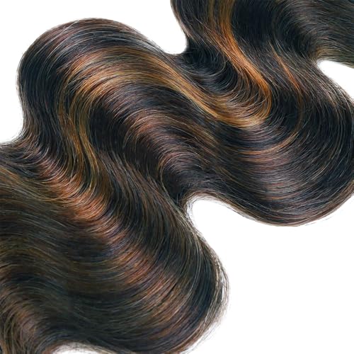 20 Inch Fb30 Bundles Highlight Body Wave Human Hair Bundle Two Tone Black Mixed With Light Brown Bundle P1B30 Body Wave Bundles 1B30 Ombre Hair Extensions