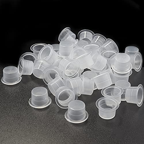 Tattoo Ink Caps Cups - Disposable Tattoo Ink Cups Small,Tattoo Pigment Ink Caps,Tattoo Machine,Tattoo Supplies,Tattoo Needles,Tattoo Kits (Medium.13mm?100PCS)