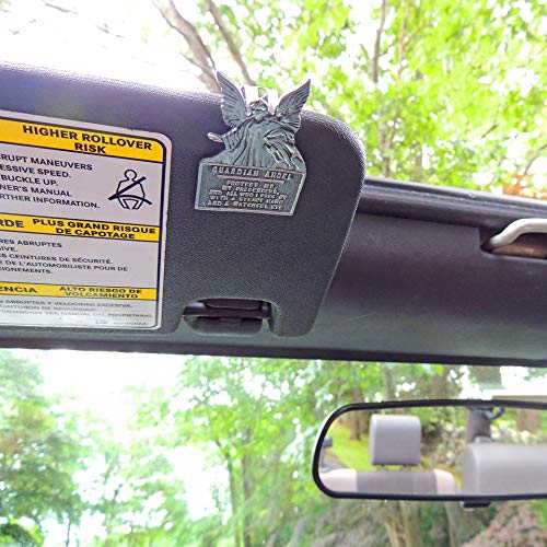 Cathedral Art Silver Guardian Angel Sun Visor Clip - Car and Automotive Accessories, Religious Gifts for Christians or Catholics, Charms for Travel Protection