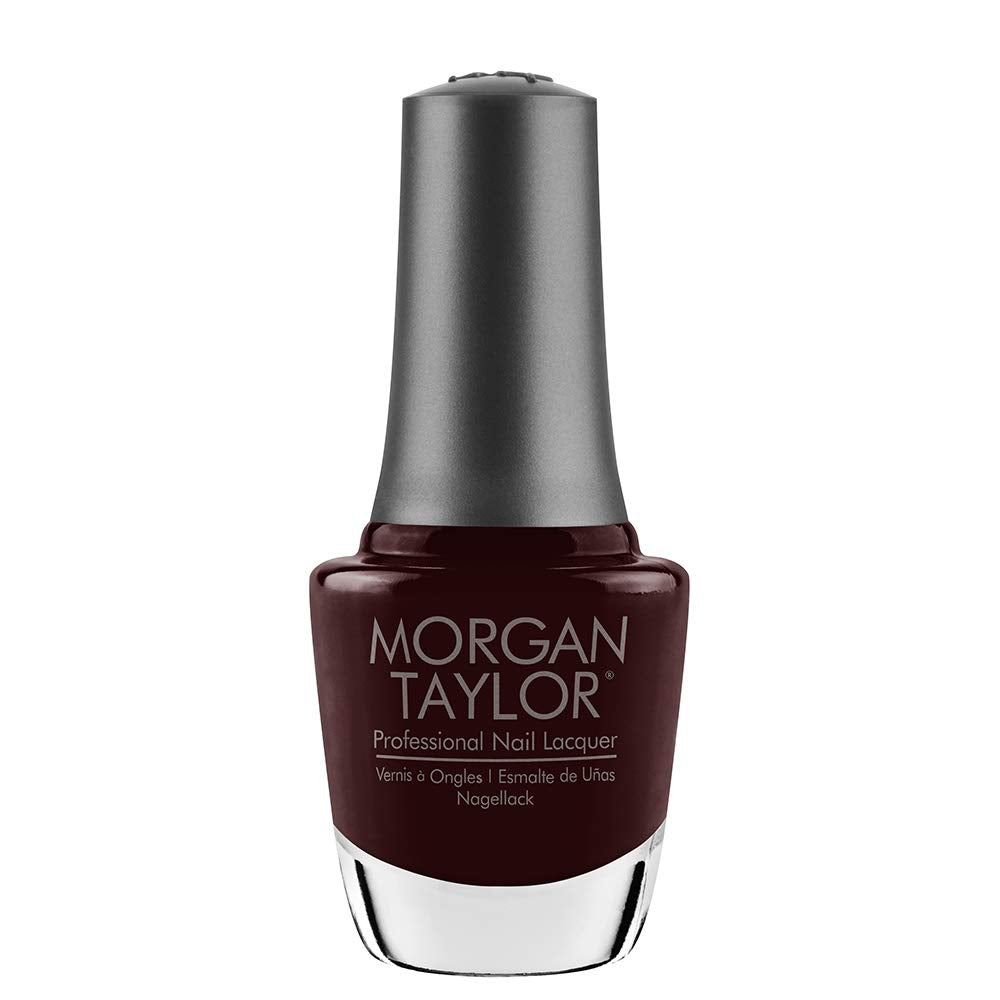 Morgan Taylor Dark Red Nail Polish Lacquer: Black Cherry Berry, 0.5 oz