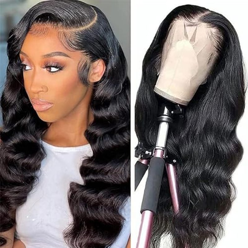 Chesma Body Wave Lace Front Wigs Human Hair 13x4 HD Lace Front Wigs Human Hair Pre Plucked Body Wave Glueless Frontal Wigs Human Hair 180 Density with Baby Hair (22 inch)