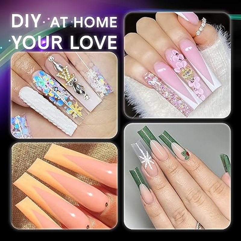 Flattened No C Curve, XXL Square Nail Tips, Full Matte Clear Half Cover Tapered Square Straight Flat Tips for Acrylic Nails Salons Home DIY Extensions(12 Sizes 240PCS)