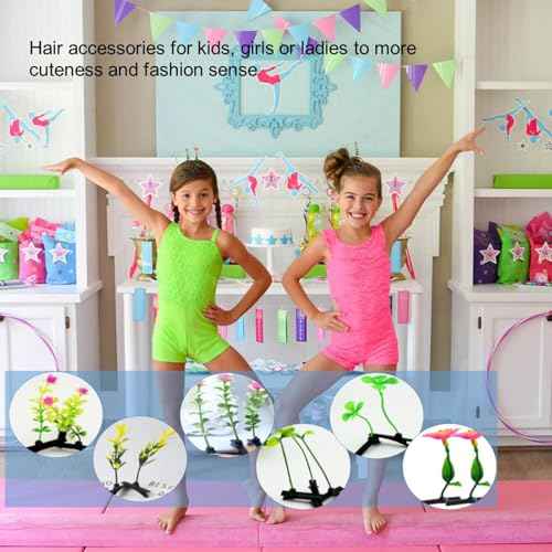 100 pcs Rave Bean Sprout Hair Clip Funny Barrette Headwear Plant Hairpins Mixed Style Little Grass Flower Fruit Butterfly Mushroom Hair Accessories for Girls Women Party Scool Home