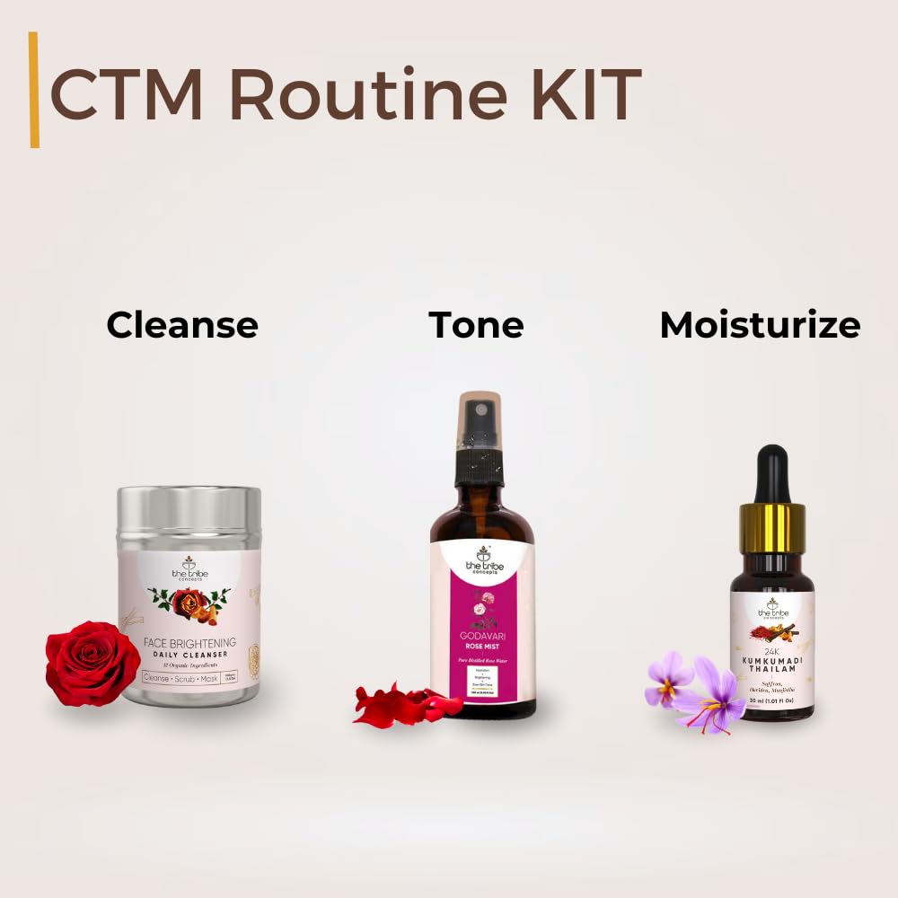 The Tribe Concepts Godavari Rose Mist Face Toner, Pure Distilled Rose Water for Hydration, Brightening Even Skin Tone - 100 ml Pack of 1 Standard