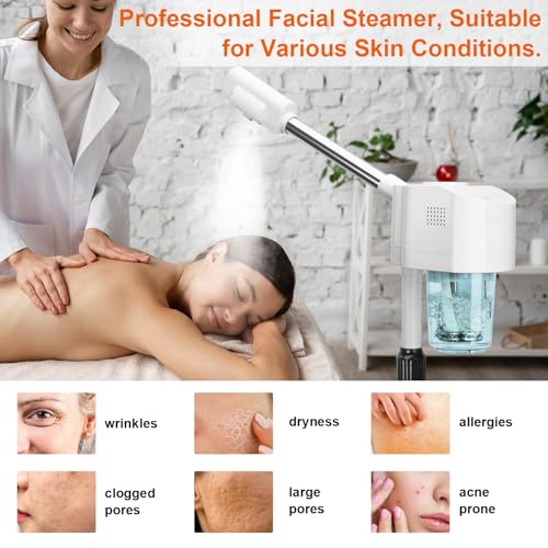 JOSTZHXIN Professional Facial Steamer, Esthetician Face Steamer Hot Mist, Facial Steamer for Home Beauty Salon Spa