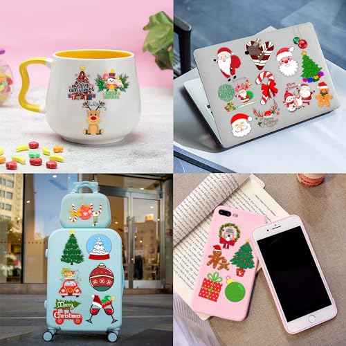 96PCS Christmas Temporary Tattoos Stickers Pre-Cut Themed Christmas Birthday Party Decorations Supplies Favors Decor Winter Xmas Santa Claus for Women Kids Adults Gifts Prizes Rewards