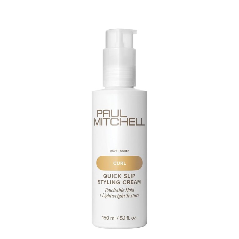 Paul Mitchell Quick Slip Styling Cream - Faster Styling & Touchable Hold for Curly & Wavy Hair | 5.1 fl. oz