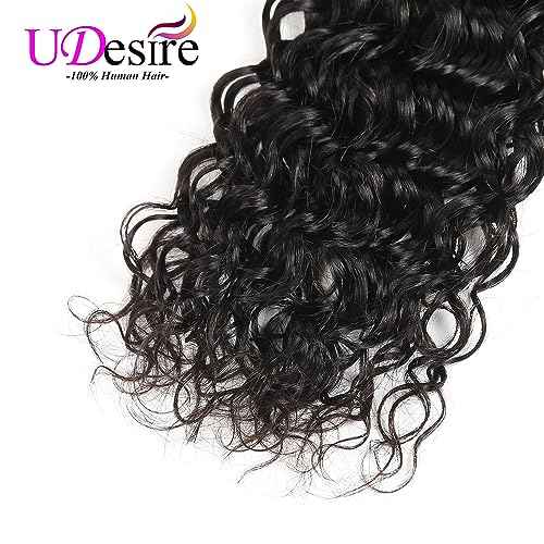 Water Wave Bundles Human Hair 1 Bundles 18Inch Water Wave Bundles 10A Brazilian 100% Unprocessed Virgin Human Hair Wet and Wavy Bundles Double Weft Water Curly Weave Natural Black