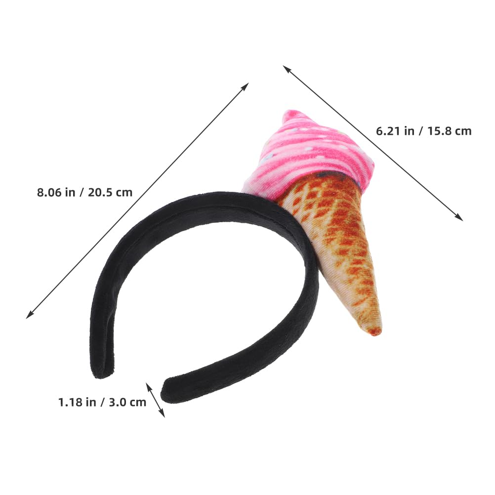 Ice Cream Headband Set - Cute Cone Hair Bands for Makeup & Face Washing | 2-Pack