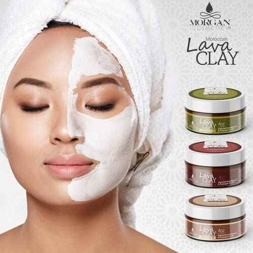 Morgan Cosmetics Moroccan Red Clay Powder – Red Clay Mask for Face – Organic Clay Powder Mask – Clay Mask for Acne, Silky Smooth Skin - 4 Oz Moroccan Powder (100 Grams)