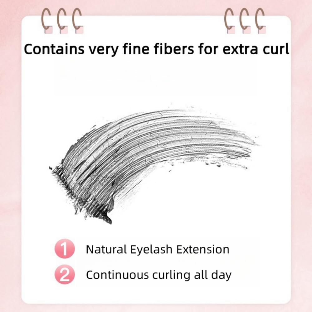 Waterproof Mascara for Tiny & Lower Lashes – Small Precision Brush, Volumizing Black Formula, No Clumping, Smudge & Humidity Resistant, All-Day Wear, Hypoallergenic Eye Makeup Gift， Black (1 Pc)