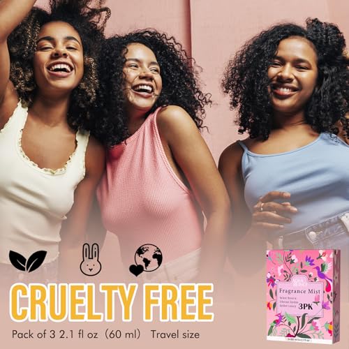 Body Spray for Women, Fragrance Hair & Body Mist Set, Travel Size Each 2.1 fl oz, 3 Pack, Velvet Reverie, Ethereal Garden, Golden Luxury