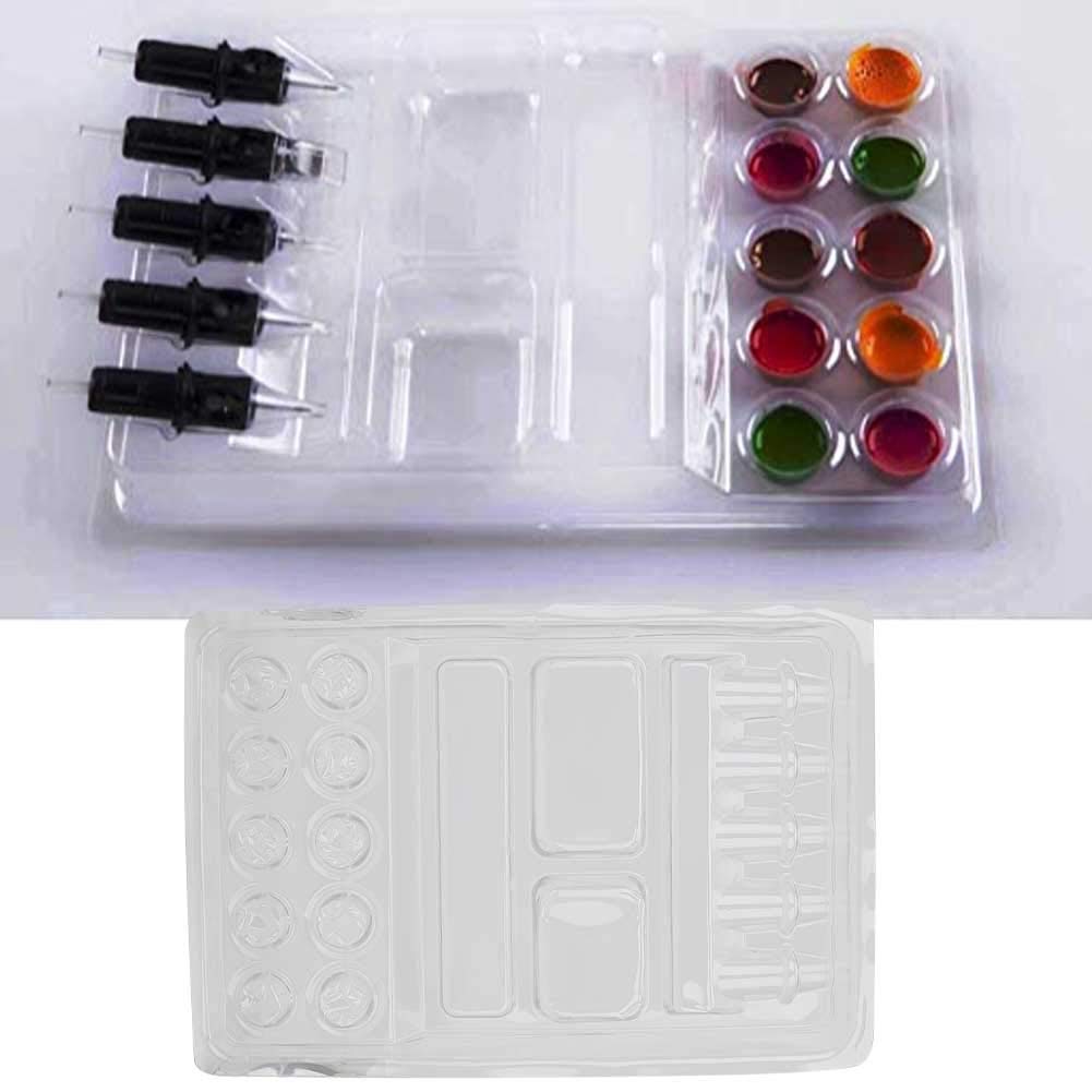 25pcs Cup Holder Disposable Ink Tray Ink Pigment Tray Stand Needle Head Holder Container Cup Holder Stand Kit