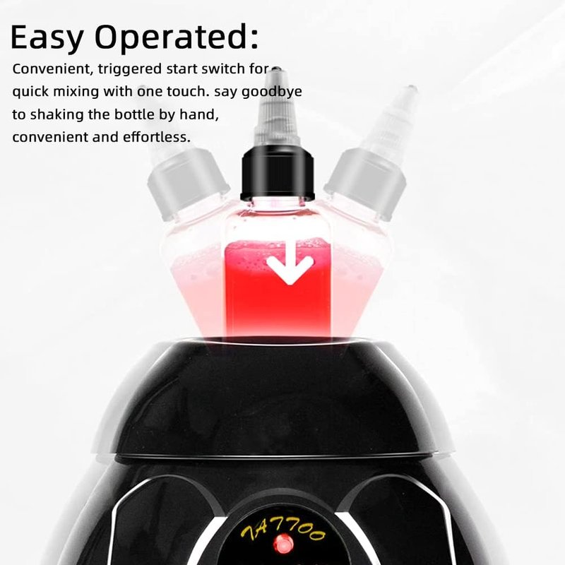 Electric Tattoo Ink Mixer - 5200RPM Pigment Shaker for Effortless Mixing | Black