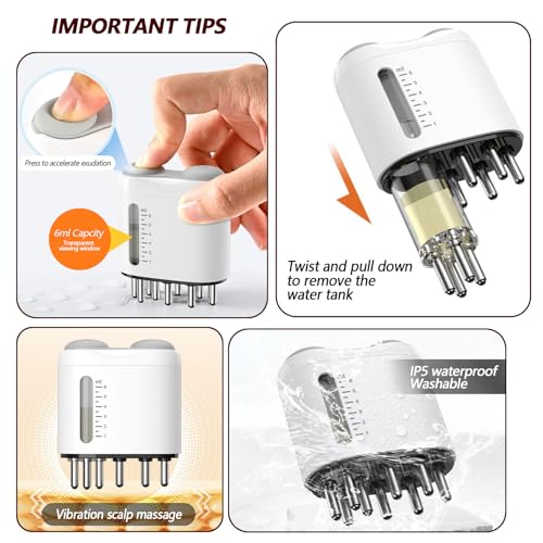 Minoxidil Applicator, Hair Oiling Applicator, Root Comb Applicator£¬Scalp Oil Dispenser, 2-in-1 Hair Growth Oil Applicator and Scalp Massager for Hair Treatment and Growth
