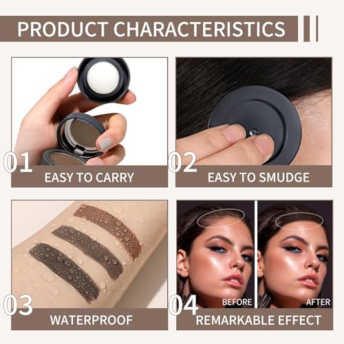 Alluria Waterproof Hairline Powder - Hair Rich Shading Powder for Women, Maycheer Hair Shadow, 30 Colors Magic Root Cover Up (Beige 22)