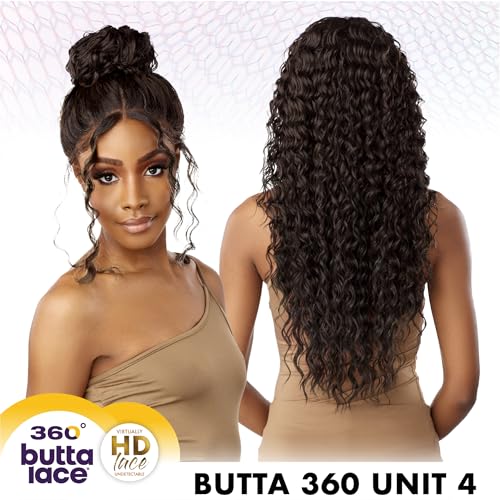 Sensationnel Butta 360 Lace Wigs - Unit 4 Wider Parting 360 Degree Lace Glueless Synthetic Preplucked Hairline (SH/BERRY)