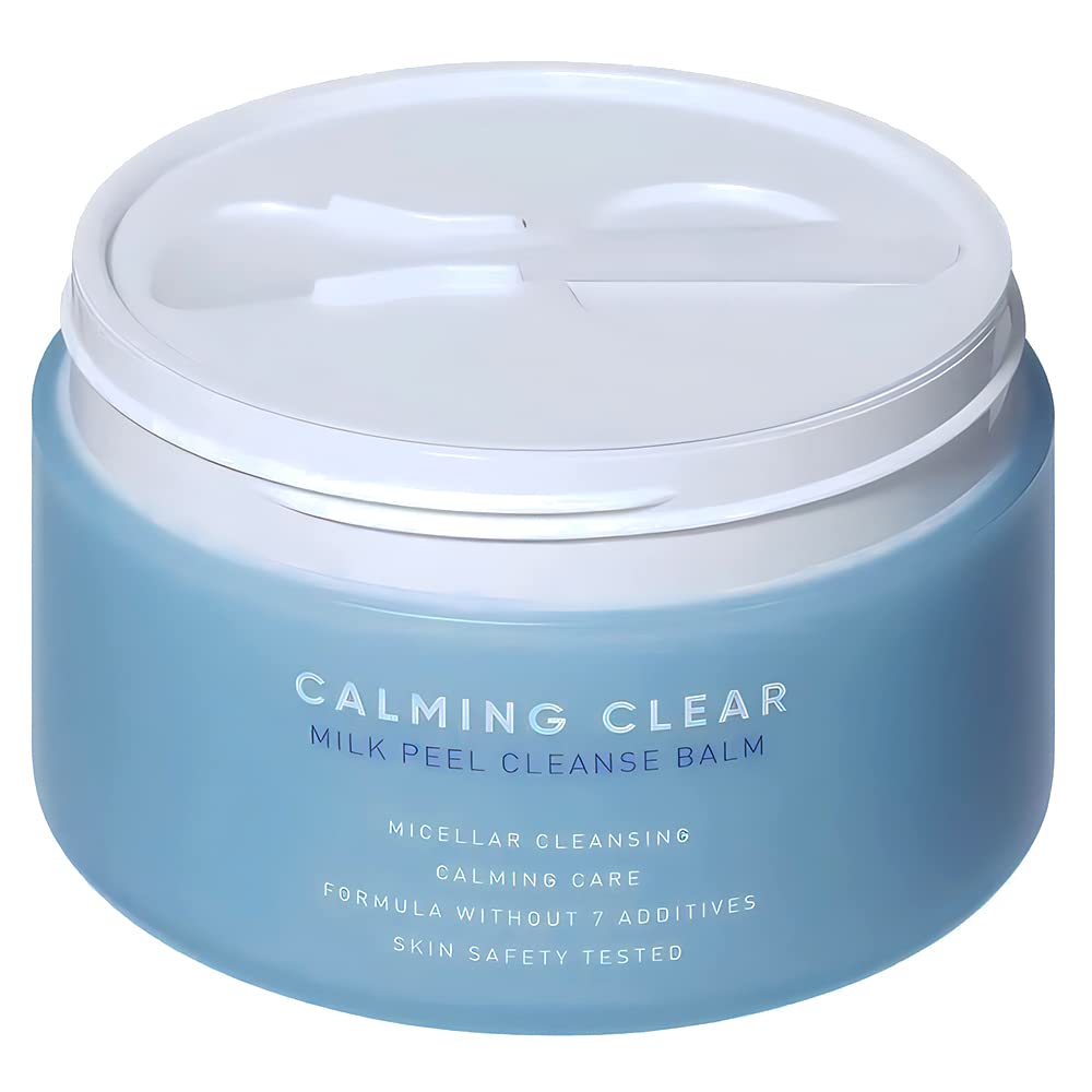 Leaders Calming Clear Milk Peel Cleanse Balm – Makeup Remover, Exfoliating, Deep Cleaning for Pores & Hydrating Cleanser for Smooth Skin Texture & Prevent Dead Skin Cells Buildup, 180ml (6.08 fl. oz.)