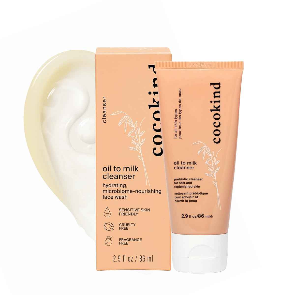 Cocokind Oil to Milk Face Wash, Oil Based Cleanser and Oil Makeup Remover - Cleansing Oil, Cleansing Milk and Cream Cleanser for Face