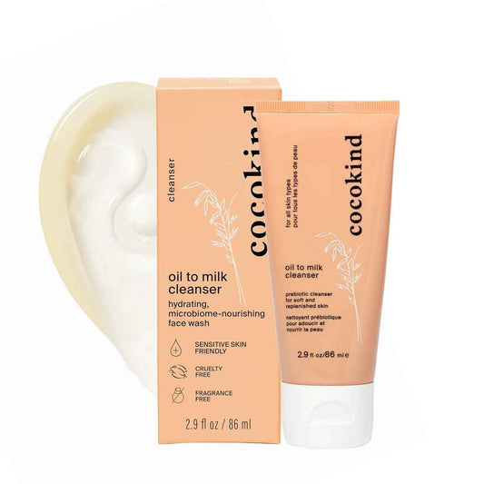 Cocokind Oil to Milk Face Wash, Oil Based Cleanser and Oil Makeup Remover - Cleansing Oil, Cleansing Milk and Cream Cleanser for Face
