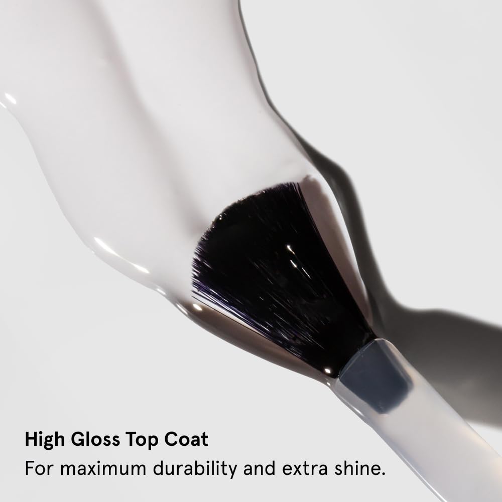 gitti High Gloss Top Coat I Plant-based, Non-Toxic, 30-Free, Based On Natural Origin Ingredients, Cruelty-Free, Vegan, Extra Long-Lasting, Prevents Chipping I Maximum Shine, Clear (0.5 fl oz)