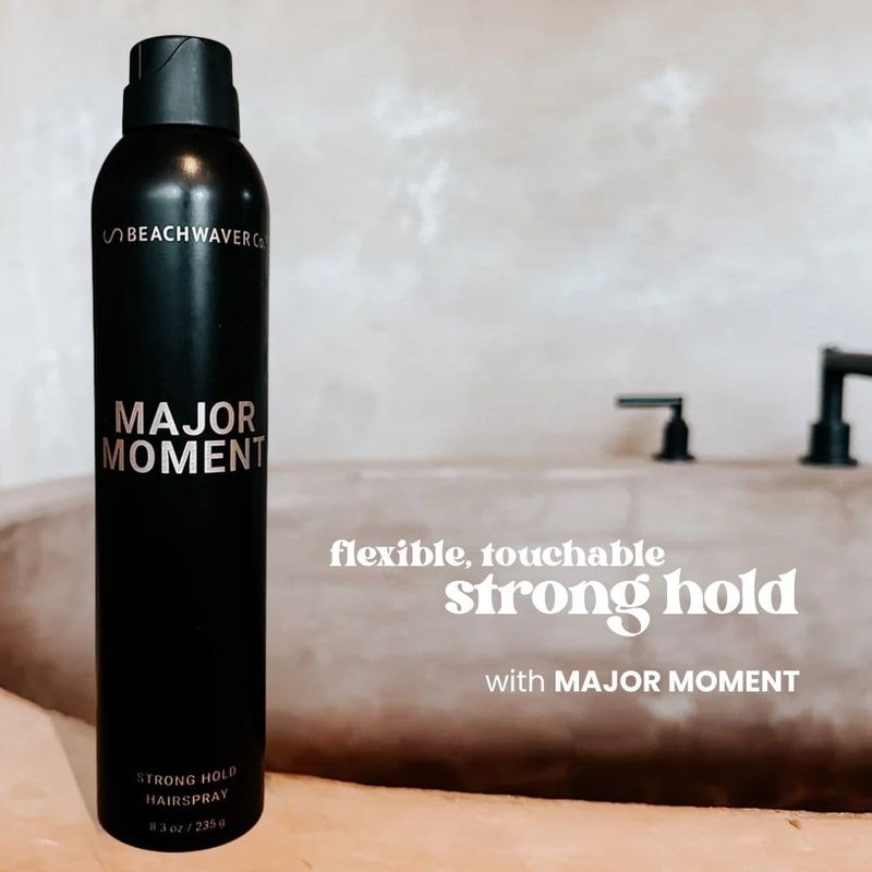 Beachwaver Co. Major Moment Strong-Hold Hairspray - Extra-Strength Vegan Formula | Travel Size (1.4 Oz) for Long-Lasting Styles