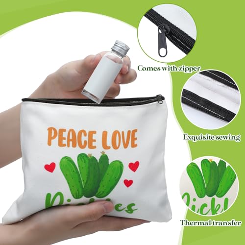 12 Pcs Pickle Bags Pouches for Pickle Lovers Funny Gifts Dill Cosmetic Bag for Girls