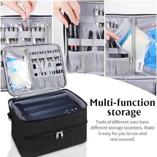 Tattoo Carrying Case Tattoo Supplies Organizer Tattoo Kit Case for Tattoo Equipment Portable Tattoo Supplies Travel Storage Bag for Tattoo Stencil Printer, Tattoo Ink, Tattoo Equipment, Bag Only