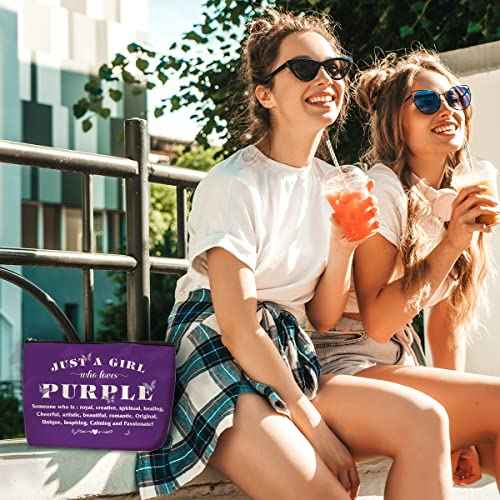 Wenboco Purple Gifts for Women Purples Accessories Purple Stuff Purples Butterfly Gifts Makeup Bag Inspirational Birthday Graduation Gift for Her Female Mother Sister Friends Travel Toiletries Bag