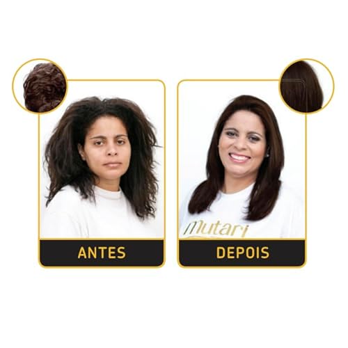 Mutari Progress Reductor Reconstructor 1L | Brazilian Keratin Treatment | Progressive Brush Hair Straightening | Smoothing System | Volume Reducer | 100% Straight