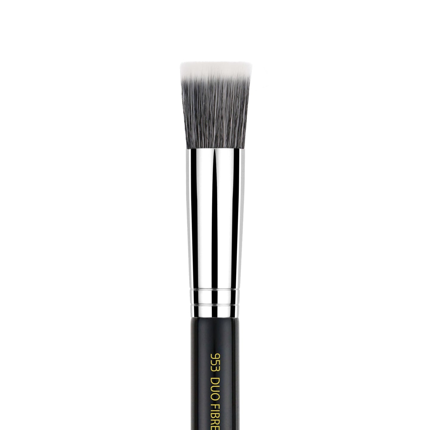 Bdellium Tools Professional Makeup Brush - Maestro Series 953 Duet Fiber Foundation - With Soft Synthetic Fibers, For Precise Application of Foundation (Black, 1pc)