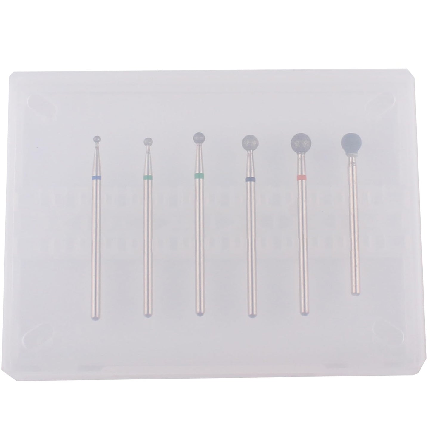 6pcs Ball Shape Cuticle Clean Nail Drill Bits for Nail Prep