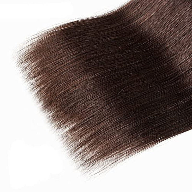 16 18 20 Inch #4 Chocolate Brown Bundles Human Hair 3 Bundles Brazilian Remy Hair 50 Grams/Bundle 10A Grade Unprocessed Virgin Hairs Brown Straight Bundle Weaves Extensions
