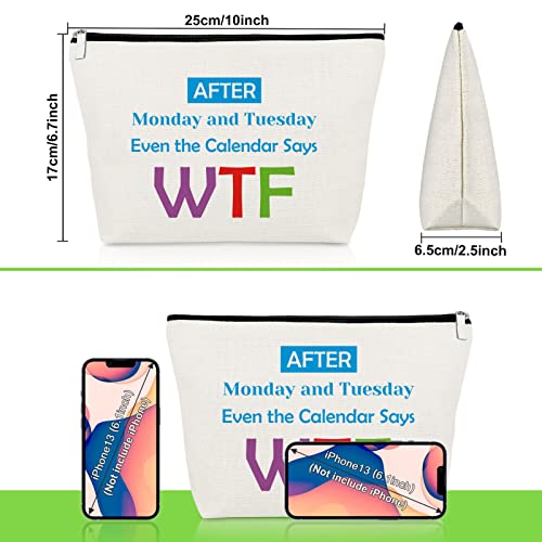 Coworkers Appreciation Gifts Makeup Bag Funny Colleague Gifts Work Friend Gift Thank You Gifts for Employees Sarcastic Friendship Gifts for Colleague Christmas Birthday Gifts Travel Cosmetic Pouch