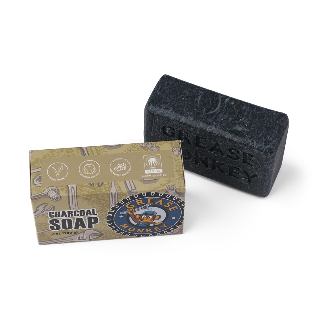 Bali Soap - Natural Bar Soap for Men | Activated Charcoal Exfoliating Scrub, Sandalwood & Peppermint Scent, 2-Pack 7oz