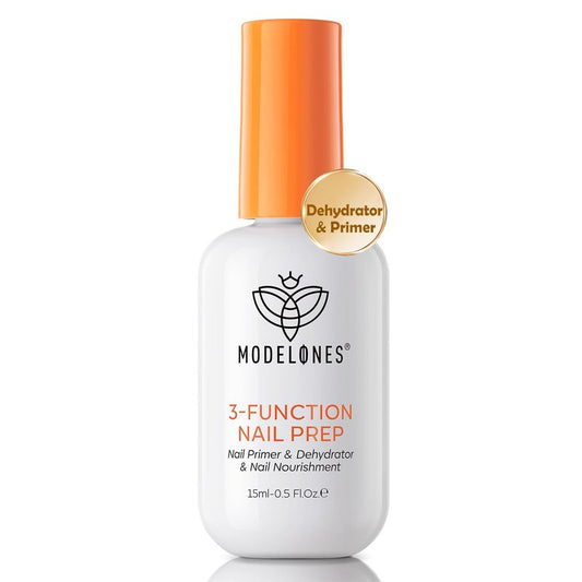 modelones Nail Dehydrator and Primer Base Coat, 3-in-One HEMA-Free Nourishing Prep for Acrylic & Gel Nails, Supports Growth
