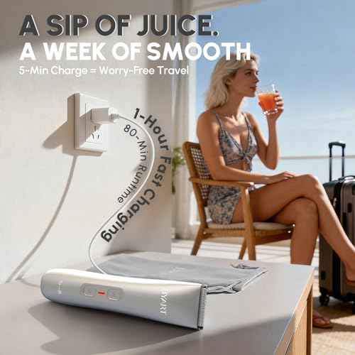 Dual Head Bikini Trimmer for Women - Electric Razor for Body & Facial Hair, IPX7 Waterproof, Painless Ceramic Blade, Rechargeable, Wet & Dry Use, Travel-Friendly, Gift for Her(White)