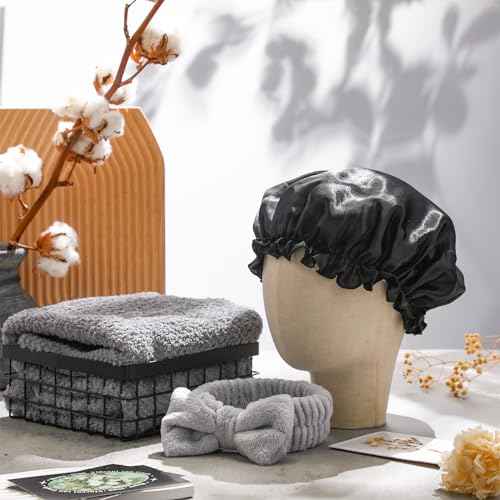 Sawysine 12 Pcs Gift Basket for Women Black Hair Care Accessories Set Spa Kit for Women's Birthday Christmas Mother's Day Gift Stuff