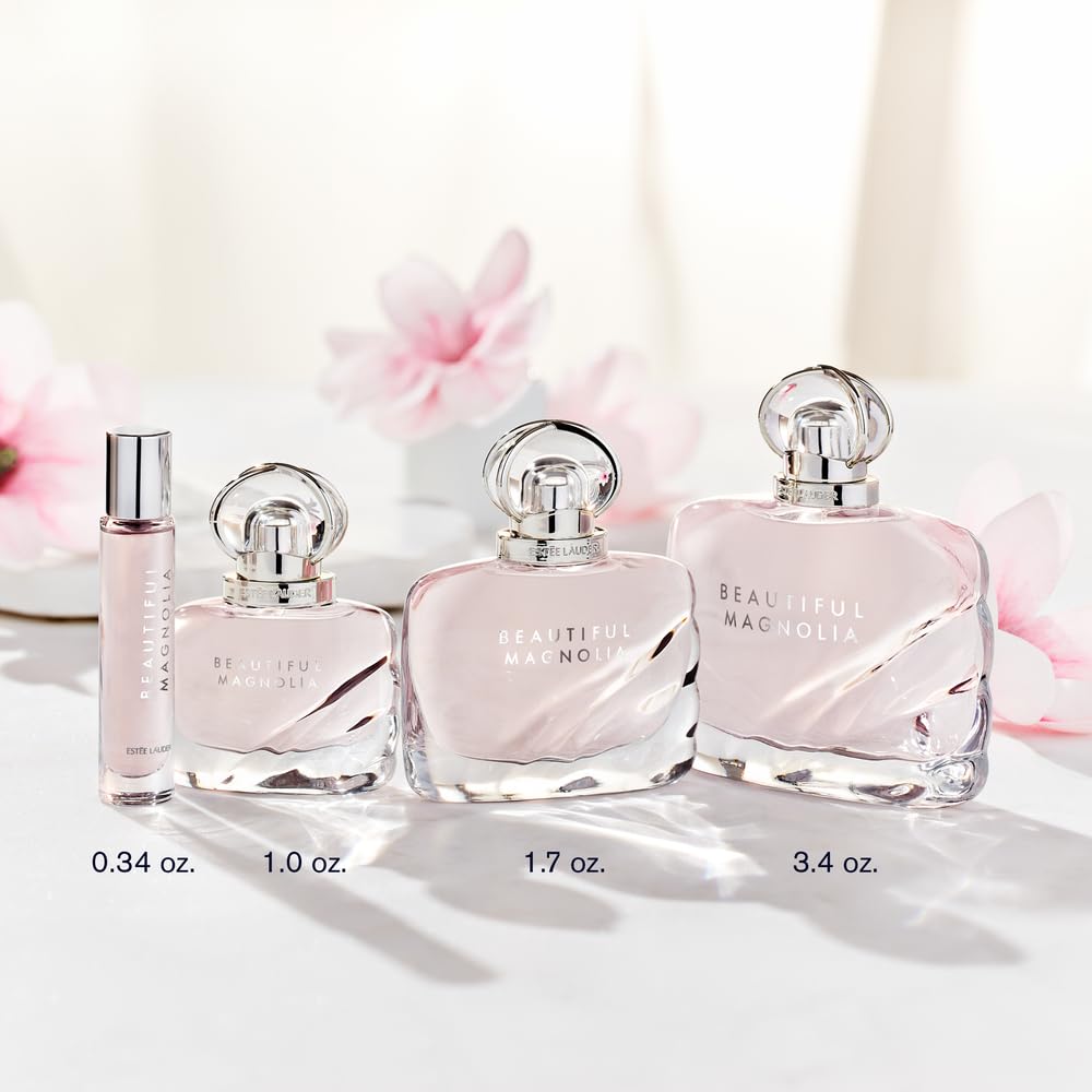 Estée Lauder Beautiful Magnolia Eau de Parfum Spray with Notes of Lush Magnolia, Solar Gardenia, Warm Woods & Luminous Musk | Floral Perfume for Women | Perfumes for Women, 1.0 Fl Oz