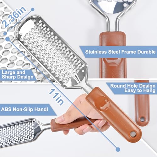 Professional Foot Scrubber Dead Skin Remover, Pedicure Foot File Callus Removal, Heel Scraper for Cracked Heels, Microplane Cheese Grater for Feet, Foot Rasp for Hard Skin(T1)